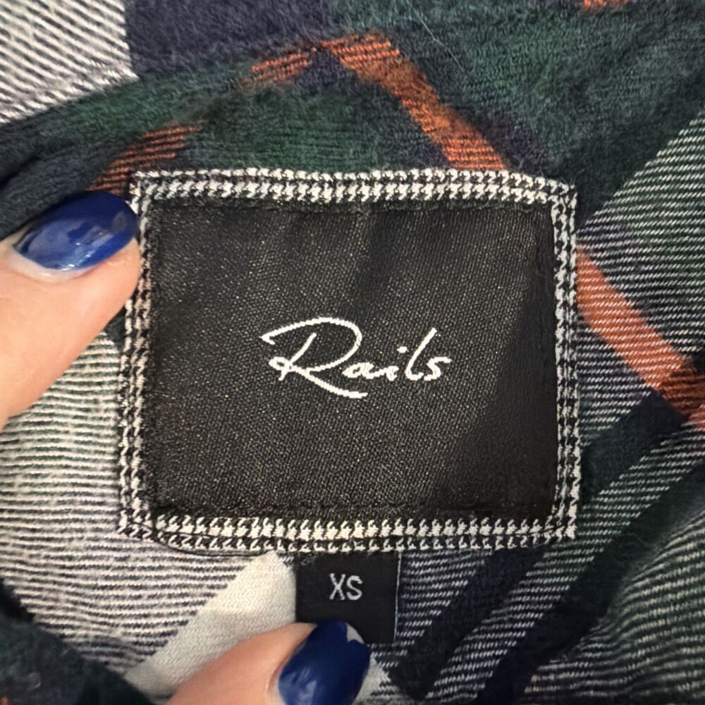 Rails Hunter Plaid LS Flannel Button Down Pocket … - image 5